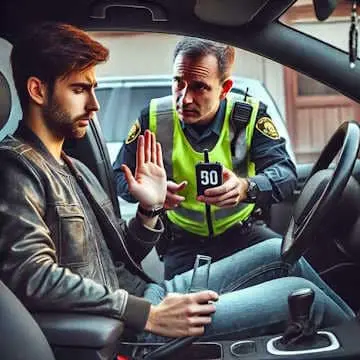 Інспектор поліції пропоную водію пройти огляд на стан сп'яніння, але водій відмовляється проходити огляд на місці зупинки транспортного засобу за допомогою газоаналізатора Драгер, а також в медичному закладі. 